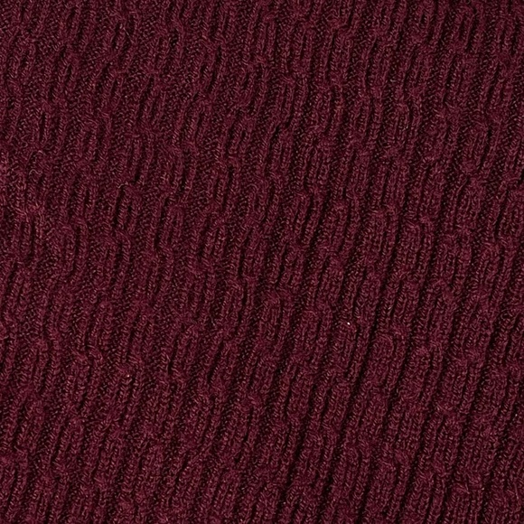 By & By size medium maroon sweater mini dress faux belt with gold accents NWOT - Picture 6 of 11